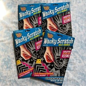 Lot of 4 Scratch Magic Wacky Scratch: Silly Swirls activity kits - BRAND NEW